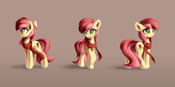 Size: 3000x1500 | Tagged: safe, artist:ifmsoul, roseluck, earth pony, pony, abstract background, clothes, female, mare, scarf, smiling