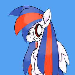 Size: 1000x1000 | Tagged: safe, artist:souldew, oc, oc only, oc:ocean bird, pegasus, pony, freckles, smiling