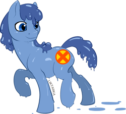 Size: 762x690 | Tagged: safe, artist:liktarka, oc, oc only, goo, goo pony, original species, solo