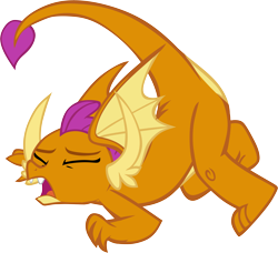 Size: 11739x10723 | Tagged: safe, alternate version, artist:memnoch, smolder, dragon, absurd resolution, dragoness, eyes closed, face down ass up, female, invisible stallion, open mouth, raised tail, simple background, solo, tail, transparent background, vector, wings