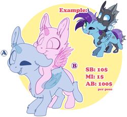 Size: 5172x4788 | Tagged: safe, artist:cutepencilcase, oc, pegasus, pony, commission, cute, ear bite, one eye closed, smiling, your character here