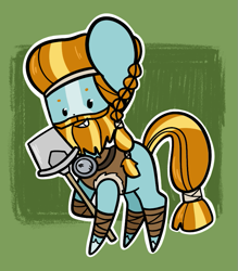 Size: 713x813 | Tagged: safe, artist:typhwosion, rockhoof, earth pony, pony, beady eyes, cute, cutehoof, male, rockhoof's shovel, smiling, solo, stallion