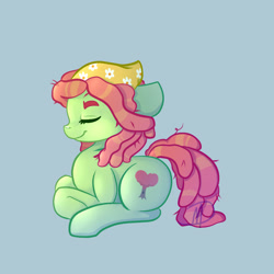 Size: 800x800 | Tagged: safe, artist:mdragonflame, tree hugger, earth pony, pony, cute, eyes closed, female, huggerbetes, mare, profile, prone, solo