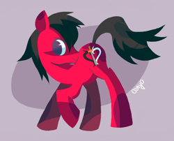 Size: 802x647 | Tagged: safe, artist:cenyo, oc, earth pony, pony, red and black oc, solo