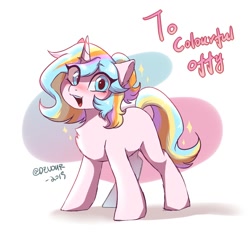 Size: 1200x1200 | Tagged: safe, artist:devour_e, oc, oc only, oc:oofy colorful, pony, unicorn, blank flank, female, mare, simple background, solo, white background