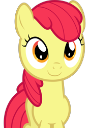 Size: 4499x6421 | Tagged: safe, artist:dashiesparkle, edit, editor:slayerbvc, apple bloom, earth pony, pony, absurd resolution, accessory-less edit, female, filly, missing accessory, simple background, solo, transparent background, vector, vector edit