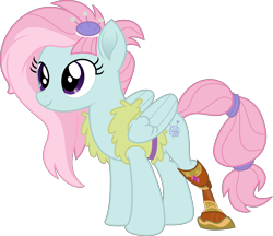 Size: 5724x4953 | Tagged: safe, artist:digimonlover101, kerfuffle, pegasus, pony, rainbow roadtrip, absurd resolution, amputee, female, mare, prosthetic leg, prosthetic limb, prosthetics, simple background, smiling, solo, transparent background, vector