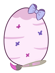 Size: 2599x3422 | Tagged: safe, artist:syncedsart, oc, oc:willow streaks, pony, clip studio paint, cute, digital art, drawing, easter egg, egg, high res, simple background, transparent background