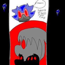 Size: 1000x1000 | Tagged: safe, comic:time of pony and animals, crossover, evil grin, fun is infinite, grin, heallven pony, mephiles the dark, nightmare fuel, smiley face, smiling, sonic the hedgehog (series)