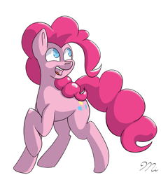 Size: 1413x1533 | Tagged: safe, artist:miaowwww, derpibooru import, pinkie pie, earth pony, pony, female, simple background, solo, white background