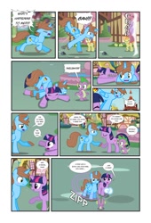 Size: 738x1083 | Tagged: safe, artist:koolfrood, spike, twilight sparkle, oc, oc:ian denney, alicorn, dragon, unicorn, comic:ian's story