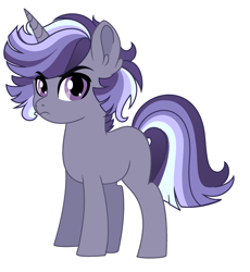 Size: 1944x2112 | Tagged: safe, artist:rosebuddity, oc, oc:crescent burst, pony, unicorn, colt, magical lesbian spawn, male, offspring, parent:princess luna, parent:twilight sparkle, parents:twiluna, simple background, solo, white background