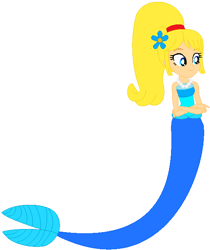 Size: 539x643 | Tagged: safe, artist:lavender-doodles, artist:prettycelestia, artist:user15432, human, mermaid, equestria girls, barely eqg related, base used, clothes, crossover, equestria girls style, equestria girls-ified, fins, flower, flower in hair, jewelry, mermaid tail, mermaidized, metroid, necklace, pearl necklace, samus aran, species swap, super smash bros., tail