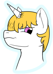 Size: 474x658 | Tagged: safe, artist:thewindking, oc, oc only, oc:valiant, pony, unicorn, bust, portrait, simple background, smug, transparent background, unicorn oc