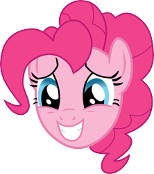 Size: 7087x7980 | Tagged: safe, artist:namelesshero2222, derpibooru import, pinkie pie, earth pony, pony, absurd resolution, bust, portrait, simple background, solo, transparent background, vector