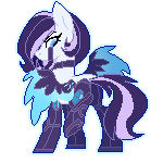 Size: 150x150 | Tagged: safe, artist:darlyjay, oc, oc:darlien jenter, pony, robot, robot pony, female, pixel art, simple background, solo, transparent background