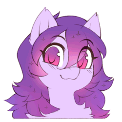 Size: 1000x999 | Tagged: safe, artist:share dast, oc, oc only, oc:share dast, pony, animated, blinking, blushing, bust, chest fluff, cute, daaaaaaaaaaaw, ear fluff, eye clipping through hair, female, floppy ears, frame by frame, looking at you, mare, no pupils, ocbetes, portrait, simple background, solo, white background