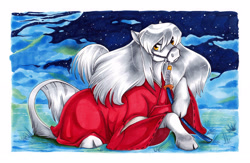 Size: 2580x1680 | Tagged: safe, artist:aspendragon, pony, inuyasha, ponified, tessaiga