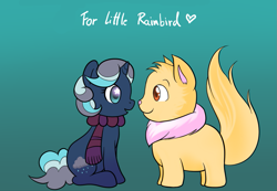 Size: 975x675 | Tagged: safe, artist:marikaefer, oc, oc:rainbird, pony, unicorn, clothes, female, mare, neopets, scarf, solo, wocky