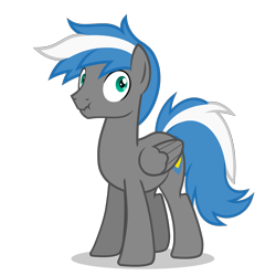 Size: 894x894 | Tagged: safe, artist:oblivionfall, oc, oc only, oc:cloud zapper, pegasus, pony, male, silly, silly face, silly pony, solo, stallion