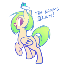 Size: 1000x1000 | Tagged: safe, artist:illiuminc, oc, oc:illium, pegasus, pony, simple background, solo, text, transparent background