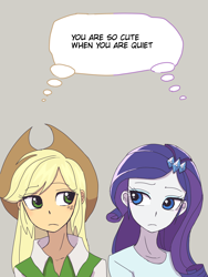 Size: 2448x3264 | Tagged: safe, artist:haibaratomoe, applejack, rarity, equestria girls, cute, female, jackabetes, lesbian, raribetes, rarijack, shipping