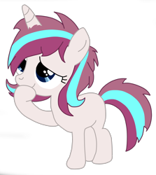 Size: 1790x2010 | Tagged: safe, artist:enash97, oc, oc:midlight, pony, unicorn, female, filly, simple background, smiling, solo, transparent background