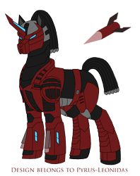 Size: 1158x1464 | Tagged: safe, artist:pyrus-leonidas, cyborg, pony, unicorn, series:mortal kombat:defenders of equestria, crossover, dreadlocks, male, mortal kombat, ponified, rocket, sektor, signature, simple background, solo, stallion, transparent background