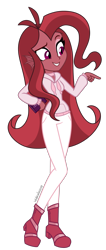 Size: 1024x2412 | Tagged: safe, artist:wubcakeva, oc, oc:mezma, human, equestria girls, boots, clothes, disguise, disguised siren, equestria girls-ified, female, hoodie, pants, shoes, simple background, smiling, solo, transparent background