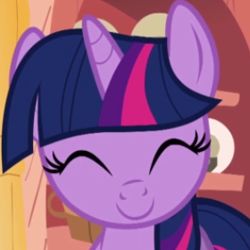 Size: 280x280 | Tagged: safe, screencap, twilight sparkle, unicorn twilight, pony, unicorn, owl's well that ends well, close-up, cute, eyes closed, solo, twiabetes