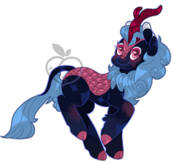 Size: 2320x2200 | Tagged: safe, artist:peachy-pea, oc, kirin, pony, kirin oc, original character do not steal, solo