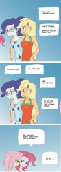 Size: 2448x6858 | Tagged: safe, artist:haibaratomoe, applejack, fluttershy, pinkie pie, rarity, better together, equestria girls, spring breakdown, implied lesbian, implied rarijack, implied shipping