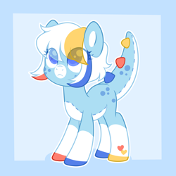 Size: 3000x3000 | Tagged: safe, artist:dreamyeevee, oc, oc only, oc:toy box, pony, eye clipping through hair, freckles, heart, plushie, solo