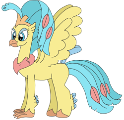 Size: 2518x2448 | Tagged: safe, artist:supahdonarudo, princess skystar, classical hippogriff, hippogriff, my little pony: the movie, crown, eyeliner, freckles, jewelry, makeup, older, older skystar, queen, regalia, simple background, solo, transparent background