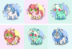 Size: 948x644 | Tagged: safe, artist:yukandasama, oc, oc:breeze swirl, oc:dr. tea, oc:peony flair, earth pony, kirin, pegasus, pony, unicorn, :p, china, china ponycon, prance and party, tongue out