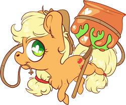 Size: 2085x1727 | Tagged: safe, artist:cutepencilcase, derpibooru import, applejack, earth pony, pony, heart eyes, simple background, solo, transparent background, wingding eyes