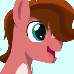 Size: 2048x2048 | Tagged: safe, artist:doughnutwubbs, oc, oc:crimsonwing, pegasus, pony, cute, green eyes, lineless, male