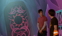 Size: 1290x747 | Tagged: safe, edit, edited screencap, screencap, human, school raze, drake & josh, drake bell, gates of tartarus, josh peck, meme, tartarus