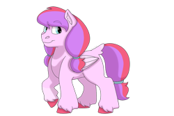 Size: 1280x854 | Tagged: safe, artist:itstechtock, oc, oc:poco loco, pegasus, pony, female, filly, simple background, solo, transparent background