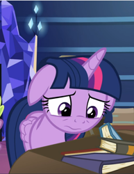 Size: 728x941 | Tagged: safe, screencap, twilight sparkle, twilight sparkle (alicorn), alicorn, pony, the last problem, cropped, floppy ears, sad, sad face, solo, worried