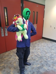 Size: 1536x2048 | Tagged: safe, photographer:weedhorselmao, tree hugger, oc, oc:anon, pony, bronycon, bronycon 2019, irl, photo, plushie