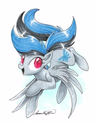 Size: 2219x2828 | Tagged: safe, artist:jadedjynx, oc, oc only, oc:acela, pegasus, pony, marker drawing, pegasus oc, traditional art