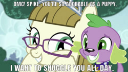 Size: 619x351 | Tagged: artist needed, safe, edit, edited screencap, editor:undeadponysoldier, screencap, spike, zippoorwhill, dog, pegasus, pony, equestria girls, forever filly, adorable face, crack shipping, cute, female, filly, foal, glasses, happy, jewelry, male, oh my celestia, shipping, smiling, spikabetes, spike the dog, spikelove, spikoorwhill, squishy cheeks, straight, tiara, zippoorbetes