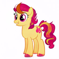 Size: 512x512 | Tagged: safe, artist:aerial, earth pony, pony, female, purple eyes, simple background, solo, white background