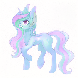 Size: 512x512 | Tagged: safe, artist:aerial, pony, unicorn, blank flank, female, simple background, solo, white background