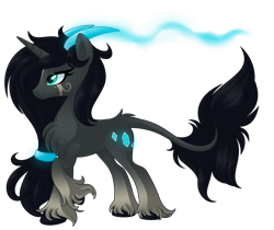 Size: 2376x2000 | Tagged: safe, artist:crystal-tranquility, oc, oc:midnight aurora, pony, unicorn, female, horns, mare, simple background, solo, transparent background