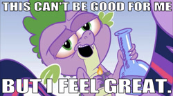 Size: 642x357 | Tagged: safe, artist:hotdiggedydemon, edit, edited screencap, editor:undeadponysoldier, screencap, spike, twilight sparkle, unicorn twilight, dragon, pony, unicorn, .mov, bong, caption, dress.mov, drug use, drugs, fire, high, image macro, lidded eyes, lighter, looking at you, male, open mouth, pony.mov, postal, postal 2, pot, reference, text