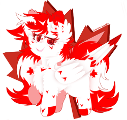 Size: 1800x1700 | Tagged: safe, artist:vanillaswirl6, pony, canada, canada day, simple background, solo, transparent background, vanillaswirl6's nation ponies