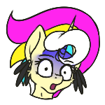 Size: 150x150 | Tagged: safe, artist:calena, part of a set, oc, oc only, oc:trinity deblanc, pony, emote, icon, profile, profile picture, set:trinity emotes, solo