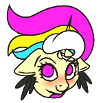 Size: 150x150 | Tagged: safe, artist:calena, part of a set, oc, oc only, oc:trinity deblanc, pony, emote, icon, profile, profile picture, set:trinity emotes, solo